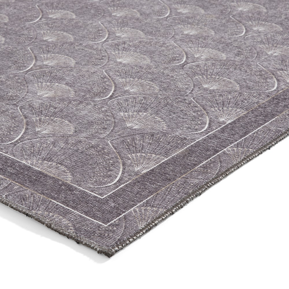 Deco Peacock Modern Washable Runner Rugs by Catherine Lansfield in Grey